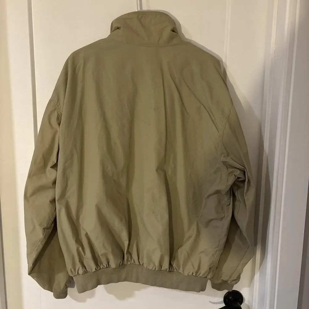 Vintage L.L. Bean Three Season Jacket Men's Sz XL Beige Brown Fleece Lined USA
